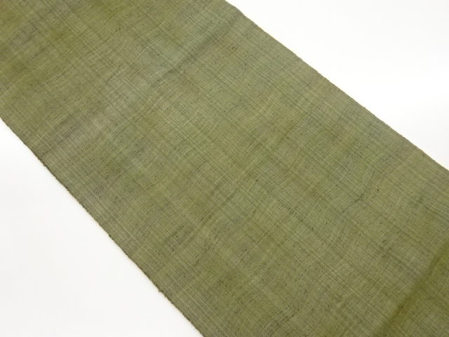 手織り紬波模様織出し名古屋帯